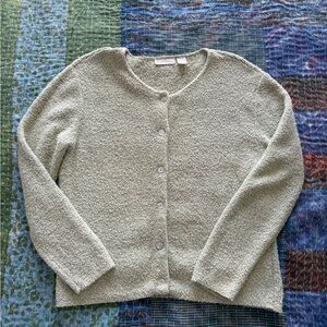 J. Jill Light Green Cardigan Sweater